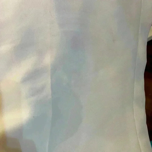 NWT Talbot white Womens 14 petite straight leg slacks - flaw shown in picture! - Picture 5 of 5